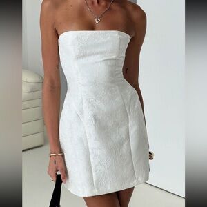 Princess Polly White Strapless Dress